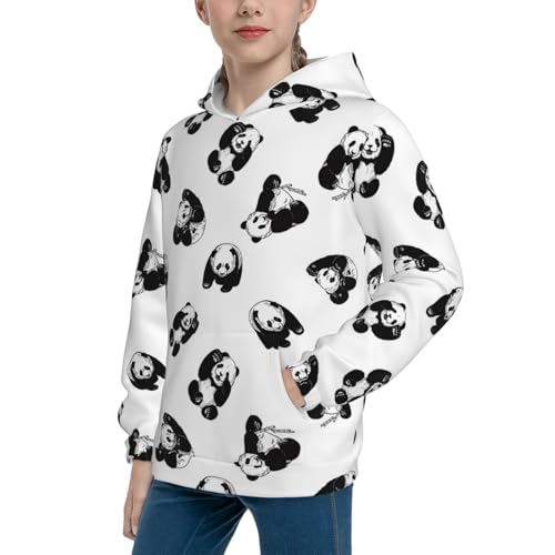 Giant Pandas Kid Hoodies Boys Sweatshirts Girls Pullover with Pocket2