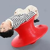 CHZDPP 360° Swivel Gyro Chair for Playground Kindergarten Mall Park, Kids Spinning Chair for Outdoor/Indoor, Sensory Swivel Chair for Sensory Training(Red)