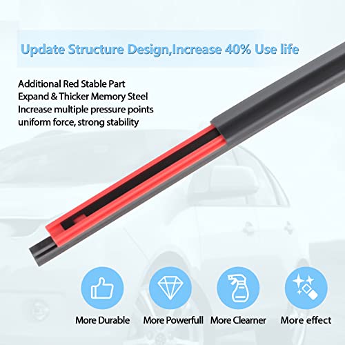 Windshield Wiper Blades,Car Wipers Blade 26X18 Inch With Premium Rubber And Stable Base Design,Oem Quality Wiper Clear Quiet And Durable Auto Replacement Windshield Wipers For All-Season Use #TOP2