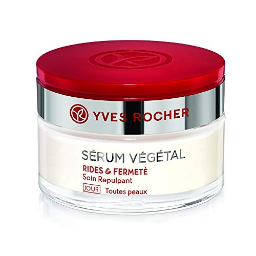 Yves Rocher SÉRUM VÉGÉTAL aufpolsternde Pflege Tag, straffende Anti-Aging Tagescreme, für feste Haut, 1 x Glas-Tiegel 50 ml