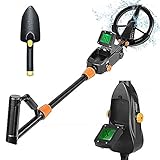 TELAM Metal Detector for Kids Waterproof High Accuracy Adjustable Sensitivity Treasure Hunter Gold Digger Lightweight Metal Detector with LCD Display Audio Detection Indication and Search Coil