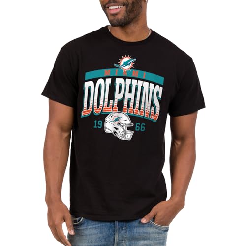 Miami Dolphins Mighty - NFL Adult Short Sleeve Fan T-Shirt for Men & Women T-Shirt