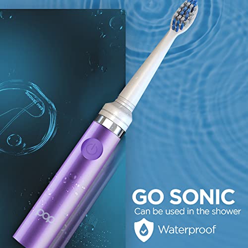 Pop Sonic Electric Toothbrush (Purple) - Travel Toothbrushes W/Aaa Battery | Kids Electric Toothbrushes With 2 Speed & 15,000-30,000 Strokes/Minute, Dupont Nylon Bristles #TOP4
