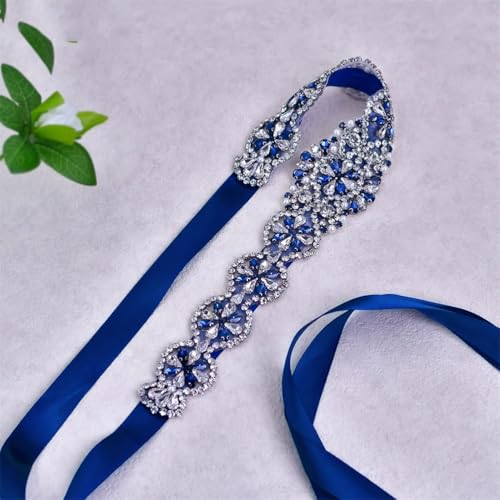 Women Bridal Wedding Rhinestones Belt Dress Party Belts Evening Dress Ribbon Accessories3