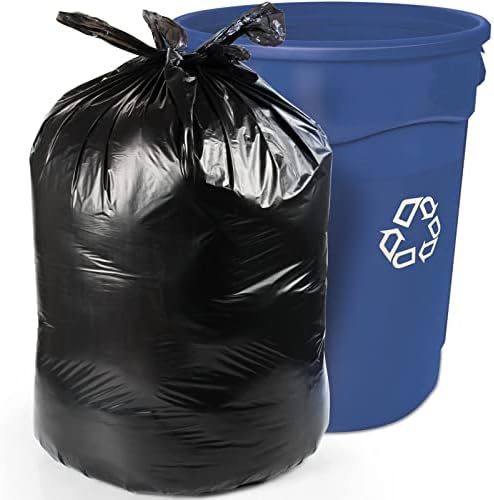 GRANDMA SHARK Heavy Duty Bin Bags, 120 Litre 1000 x 1200 mm, Garbage Bag, Super Strong, Anti-drip Unscented, for Garden, Caterers, Office (120 Litre)