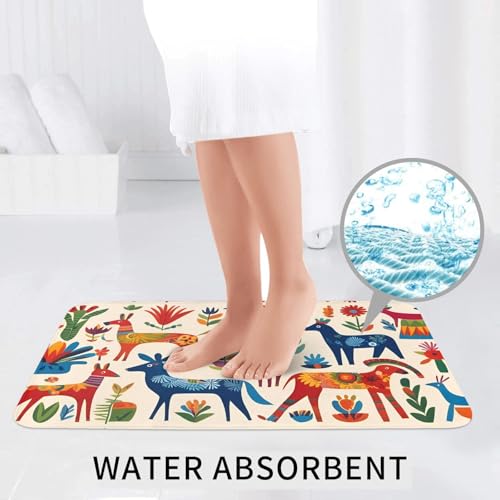Tapis de bain antidérapants Otomi contre les sols glissants et mouillés - 7