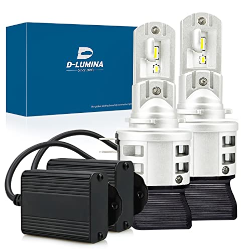 D-Lumina H15 LED Headlight Bulb Canbus Error Free 50W +16W（daylight） Extra 10W LED decoder 12000LM Auto Car Lamp Lights Conversion Bulb Light 6500K - Pack of 2
