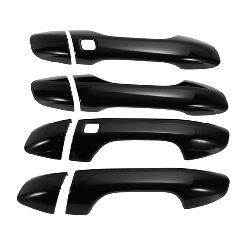 Partuto Exterior Door Handle Cover Trim Front Left Front Right Rear Left Rear Right Door Handle Cover for Kia Sportage 2017-2022 Bright Black ABS 1 Set