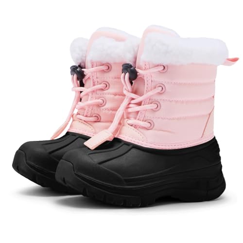 BMCiTYBM Kids Snow Boots Boys Girls Toddler Winter Waterproof Shoes Cold Weather Outdoor Lightweight (Toddler/Little Kids/Big Kids)3