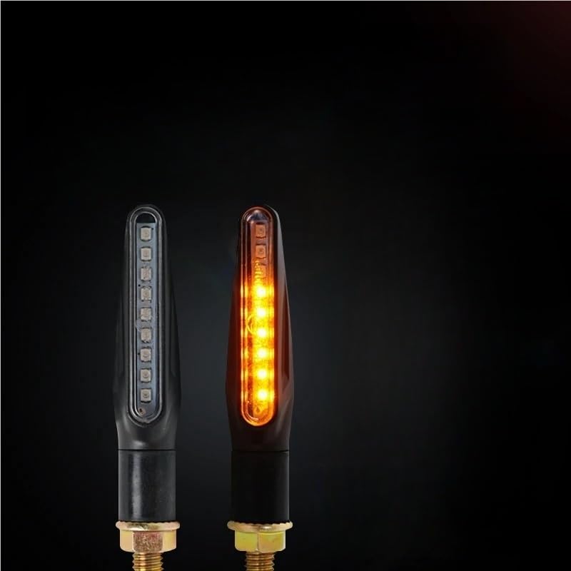 Clignotant E24 pliable de moto à indicateur LED et signal d'arrêt arrière intégré - 5