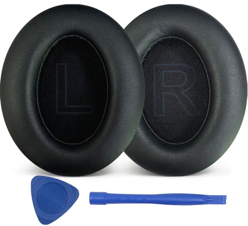 UOWGA Headphones Replacement Ear Pads for Anker Soundcore Life 2 Headphones, Earpads Also Fit for Anker Soundcore Life Q20/Q20+/Q20I/Q20BT Headphones, Noise Isolation Foam Durable Leather (Black)