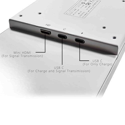 Image of VSDISPLAY 14.5'' White LCD Monitor 2560x720 2K USB-C Stretched Bar Display | for Computer PC Case GPU CPU Secondary Screen