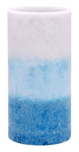 Kiera Grace Tri-Layer LED Pillar Candle with Timer, 3 by 6-Inch, Seaside Fragrance