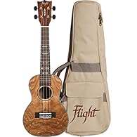 The DUS410 QA uses gorgeous laminate quilted ash for the body of the ukulele. Okoume Neck & Walnut Fingerboard All Flight ukuleles feature a carefully-designed headstock fitted with geared tuners that will always stay in tune. Laminate Quilted Ash To...