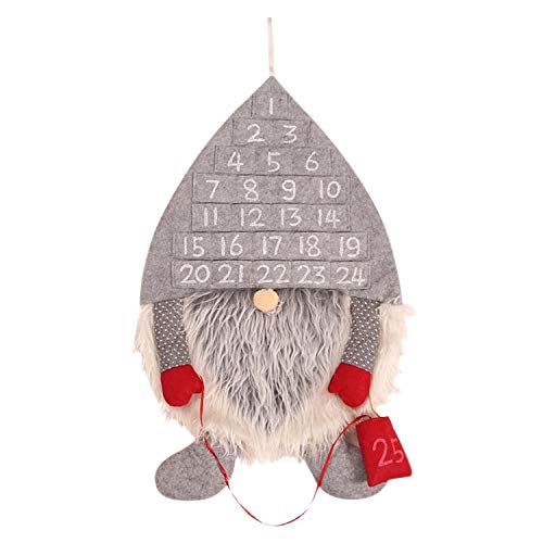 Lisli Adventskalender zum Aufhängen Befüllen Weihnachten Dekoration Schneemann Rentier Weihnachtskalender Weihnachtliche Holz Wand Fenster Tür Dekoration Garten Zimmer Vorhang Cover