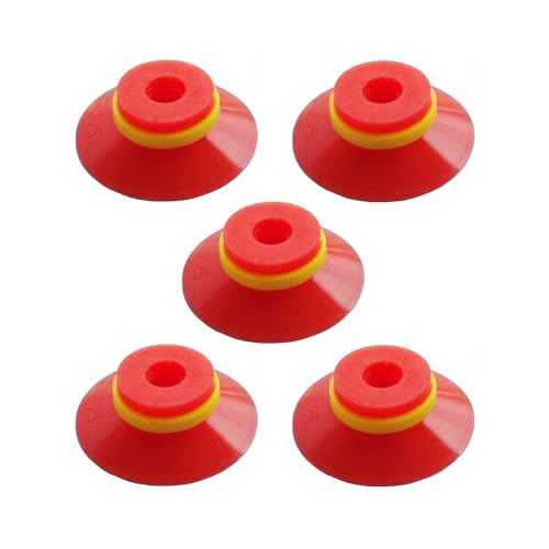 KNIFIUS 5-Piece Industrial Flat Vacuum Suction Cup F Series Single Layer Silicone Robot Arm Accessories with Ribs (F25)