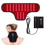 Terapia a luce rossa per collo e spalle, fascia ricaricabile per terapia della luce infrarossa per alleviare l'affaticamento muscolare e la rigidità, dispositivo portatile senza fili per uso domestico