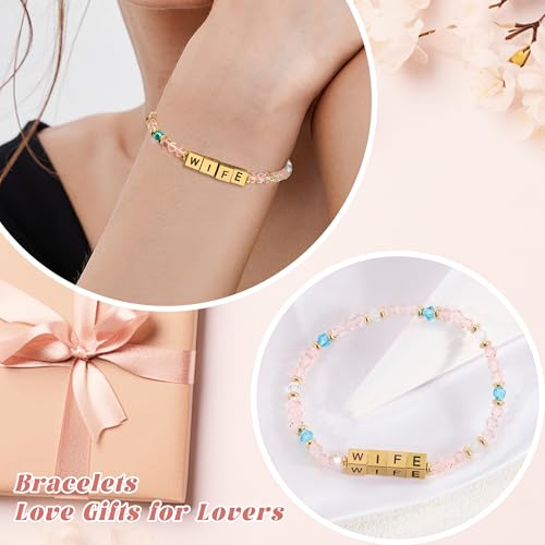 Image of BAYLAY Inspirational Family Lettter Bead Bracelet For Women,Jewelry Gifts For Granddaughter /Daughter /Mom /Sister /Wife /Niece /Aunt /Friend /Nana /Gigi,Mothers Day,Birthday