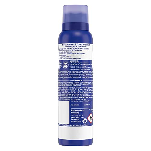 Image of Nivea Unisex Fresh Natural Deodorant Spray For, 3X150Ml With Protect And Care Deodrant Spray, 150Ml, Pack Of 1