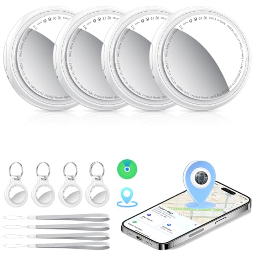 Tukio Air Tags Schlüsselfinder 4er Pack für Apple Wo ist? APP (Nur iOS)