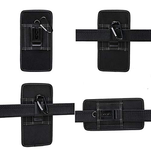 Hissimo Belt Clip Holster For Iphone 11, 11 Pro Max, Xr, Xs Max, 8 Plus, Cell Phone Case Pouch Pocket With Credit Card Holder, Black, Slim #TOP4