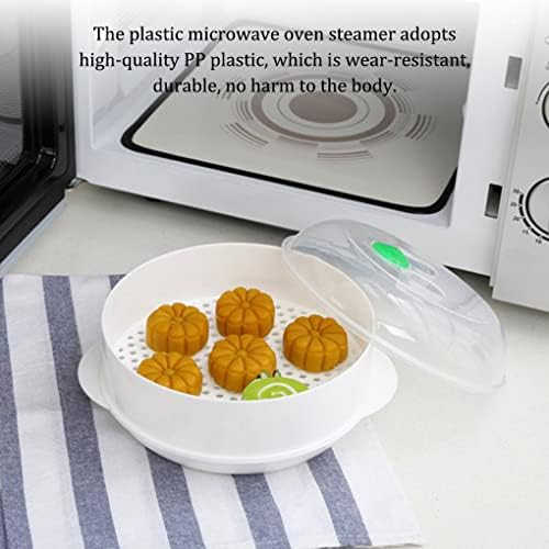WNDUOKXH Plastic Microwave Oven Steamer Removable -Resistant Steam Box Indoor Home Cooking Heating Storaging Container