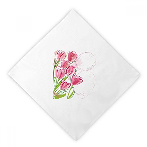 Serviette en tissu réutilisable lavable tulipe multicolore repas coton durable x2