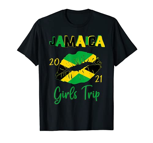 Giamaica Ragazze Viaggio Vacanza Viaggio Corrispondenza Labbra 2021 Maglietta