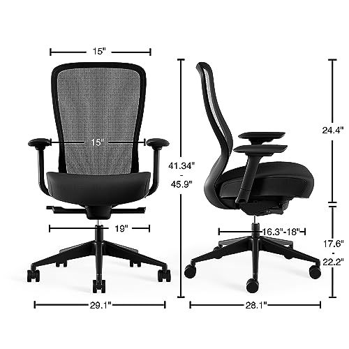 Image of Staples 2722088 Ayalon Mesh and Fabric Task Chair Black