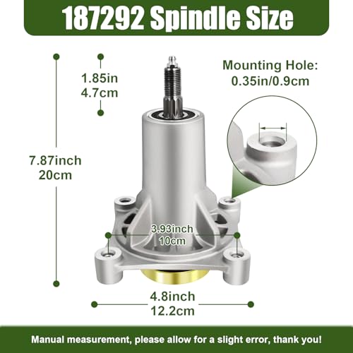 Upgrade 532187292, 187292,192870,567253301 Lawn Mower Deck Spindle Assembly for H-usqvarna, Crafts-man, P-oulan 192870 532192870 532187281, 587819701, 587125401 Fits 42", 46", 48", 54" Decks by Podoy by Podoy - Image 2