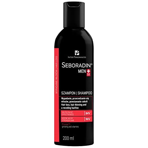 SEBORADIN MEN Hair Shampoo for Hair Loss, Hair Thinning Shampoo 200 ml | Vitamins and Natural Extracts for Thickening and Growth, Natur Technology | Hair & Scalp Treatment | Care & Receding Hairline Cover