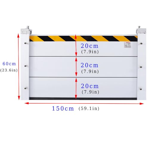 Barrage temporaire anti-inondation en aluminium de 150 cm réutilisable - 3