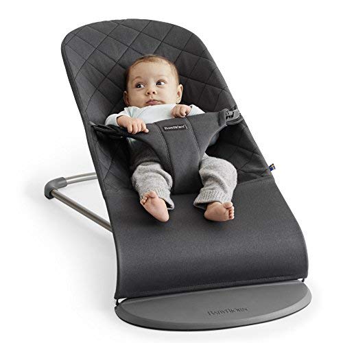 image for BabyBjörn Bouncer Bliss, Cotton, Black | 2-in-1 Adjustable Baby Bounc