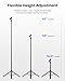Koyvton Mic Stand, Portable Aluminum Microphone Stand Floor with Easy Lock & Quick Adjustable, Professional Tripod with Mic Clip for Studio Stage Singing for Ikarao, Shure, Rode, Blue Yeti, Samson