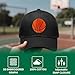 Cool Embroidered Basketball Pattern Baseball Cap,Adjustable Fit Trucker Caps,Premium Structured 6-Panel Design,Breathable Mesh Back,Quick-Dry Comfort Gift for Men Women Accessory-Black