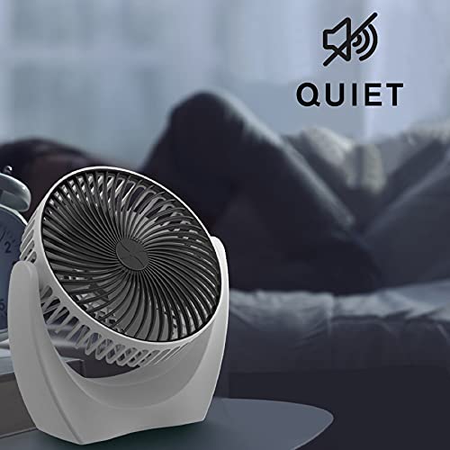 Usb Fan, Exgox Usb Desk Fan Table Fan With Strong Airflow & Quiet Operation, Portable Cooling Fan Speed Adjustable With Rotatable Head For Home Office Bedroom Travel Camping Table And Desktop(Black) #TOP6