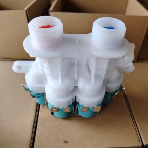 Válvula de entrada de agua W11165546 de 4 puertos para lavadora 120V 7