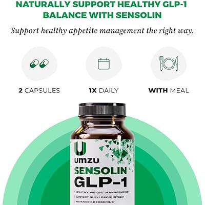 UMZU Sensolin GLP-1 Support Supplement 30 Day Supply with Dihydroberberine, Ceylon Cinnamon, Chromium & Biotin Supports Metabolic Function, Focus & Energy Balance