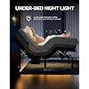 Marsail Twin XL Adjustable Bed Frame with Head & Foot Incline, 4 USB Ports, Under-Bed Night Light, 4 Height Options, Remote Control & Zero Gravity Electric Adjustable Bed Base