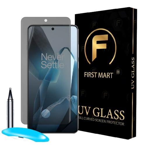 Image of FIRST MART UV Privacy Tempered Glass for OnePlus 13 | Anti-Spy 9H Curved Screen Protector, Edge-to-Edge, Case-Friendly | 1 Pack