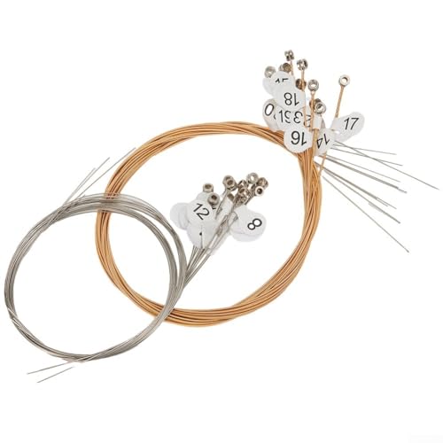 Kit de remplacement de lyre en laiton et nylon compatible avec lyres à 15, 16, 19, 21, 24 cordes pour musiciens professionnels et débutants (24 cordes en laiton) – vue 9