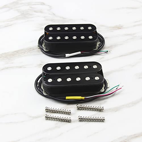 Fleor Alnico 5 Humbucker Pickup Black Neck & Bridge Pickup(15-16K) For 6 Strings Guitar Part #TOP1