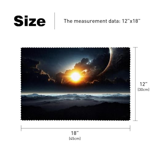 Sets de table antidérapants Solar Eclipse Sky protègent vos meubles de la chaleur lot de 6 - 6