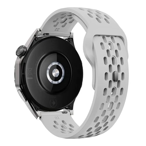 [JUNENTER] 18mm 20mm 22mm ���V���R���o���h Samsung Galaxy Watch 6 5 4 Huawei GT4 3 GT2 pro �u���X���b�g Garmin Vivoactive 4 �X�g���b�v�p (���C�g�O���[�A22m