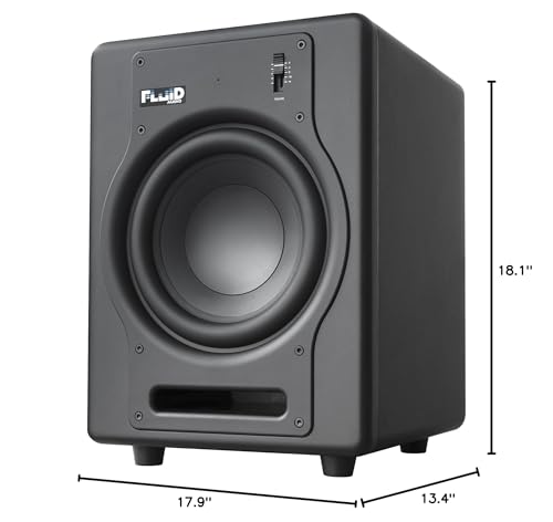 fluid audio f8s 8-inch active studio subwoofer 200w class d