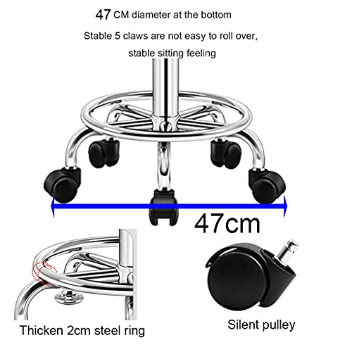 Tabourets de comptoir réglables et pivotants sur 5 roues en cuir PU - 6