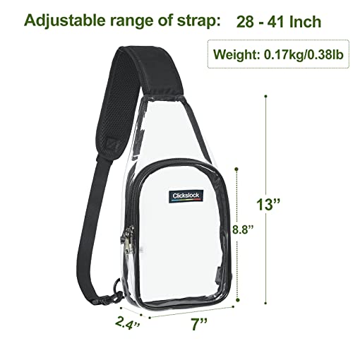 Clear Sling Bag, Stadium Approved Clear Crossbody Chest Bag For Women Men, Clear Fanny Pack Backpack For Concert,Festival And Travel #TOP3