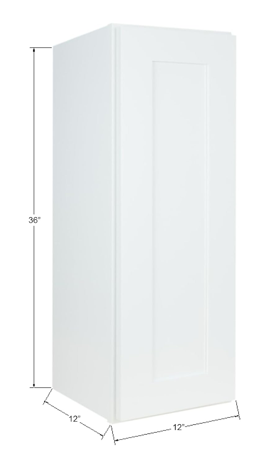 Hollywood Fabiani Design Wall Kitchen Cabinet 12 in. W x 12 in. D x 36 in. H in Shaker White Ready to Assemble