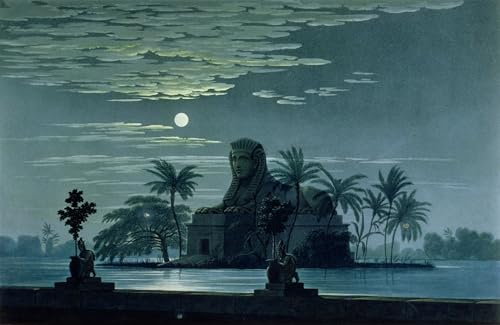 Toile peinture murale Sphinx au clair de lune Schinkel 60x90cm