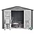 10 x 12 FT Metal Storage Shed for Outdoor, Steel Yard Shed with Design of Lockable Doors, Utility and Tool Storage for Garden, Backyard, Patio, Outside Use, Grey